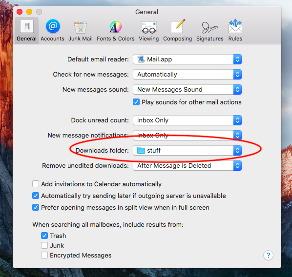 folders not opening for file mac mail attachment os x high sierra